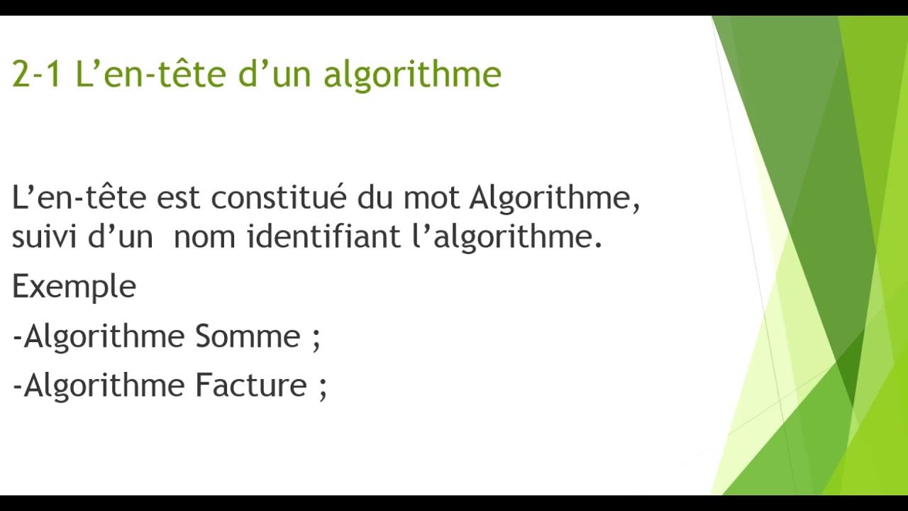 informatique : notion algorithme