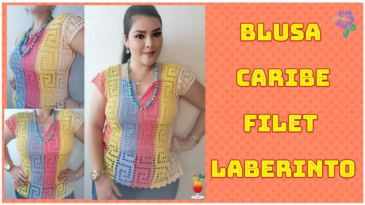 BLUSA CARIBE | FILET LABERINTO | ELY CONRIV
