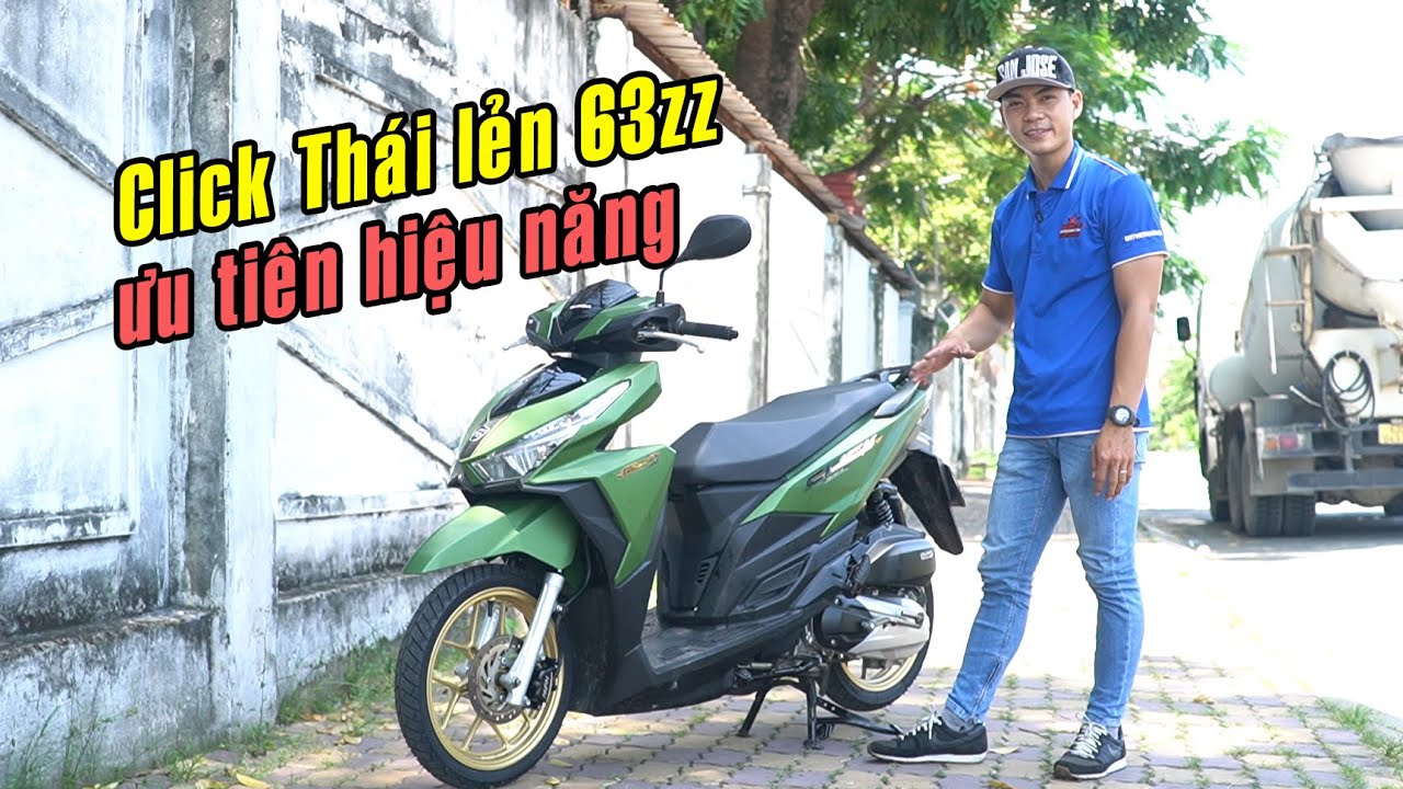 Phát triển Click thái 125cc lên full 183cc và dàn chân hiệu năng | chi tiết + test ride