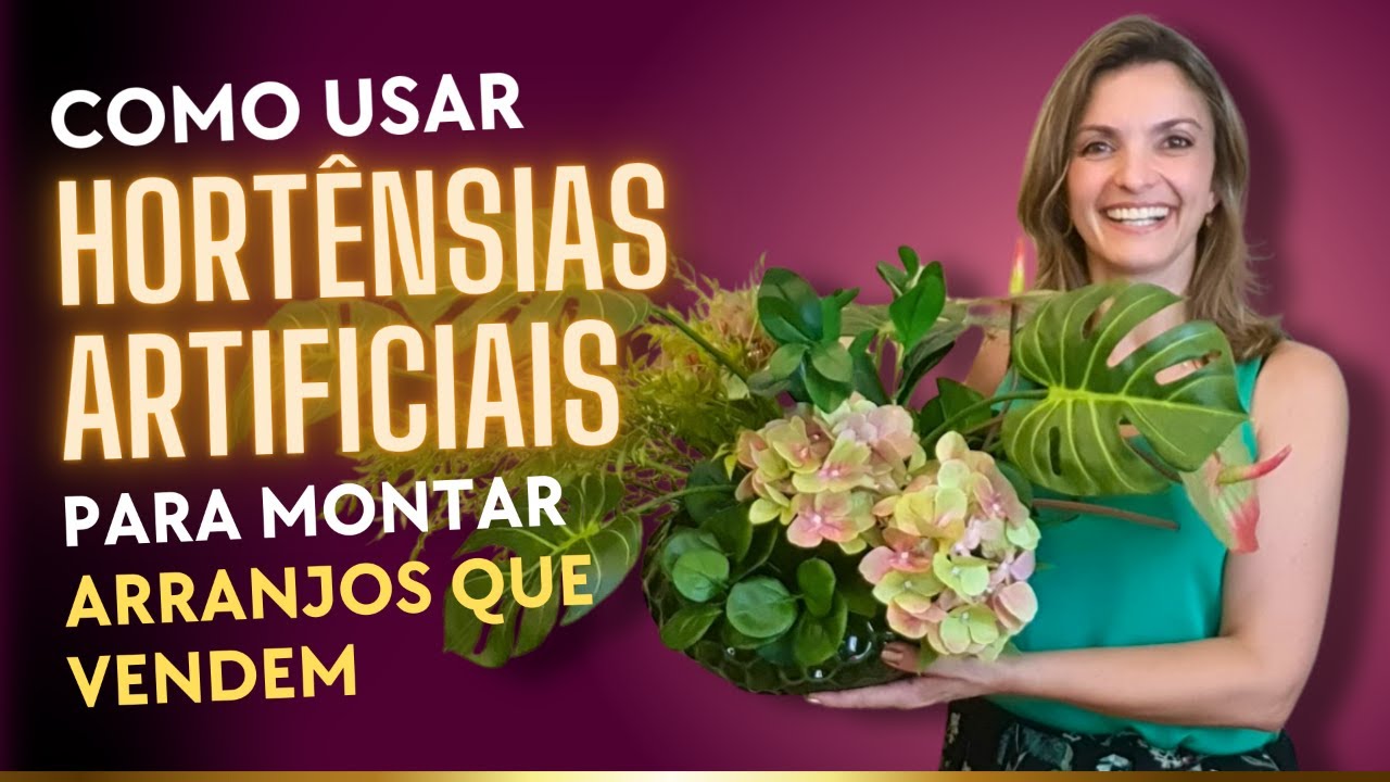 O que combinar com hortênsias artificiais para montar arranjos elegantes - Faça e venda