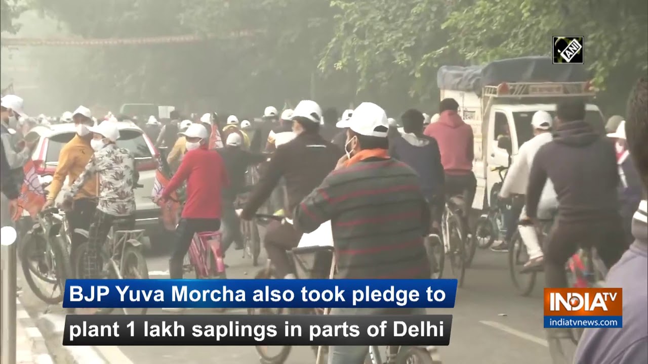 BJP Yuva Morcha launches campaign to curb air pollution in Delhi