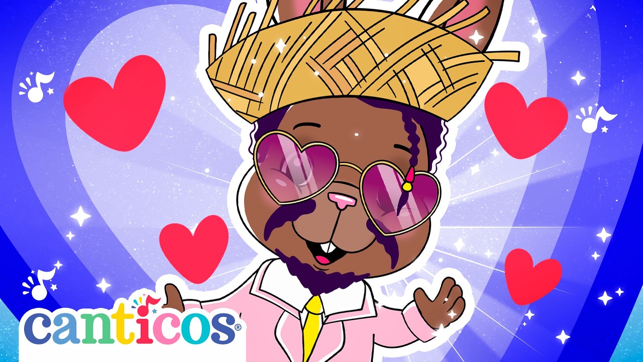 Learn to Count 1234 Sammy Bunny counts Besitos😙❤️Toddler & Baby Learning Preschool Videos😙Canticos