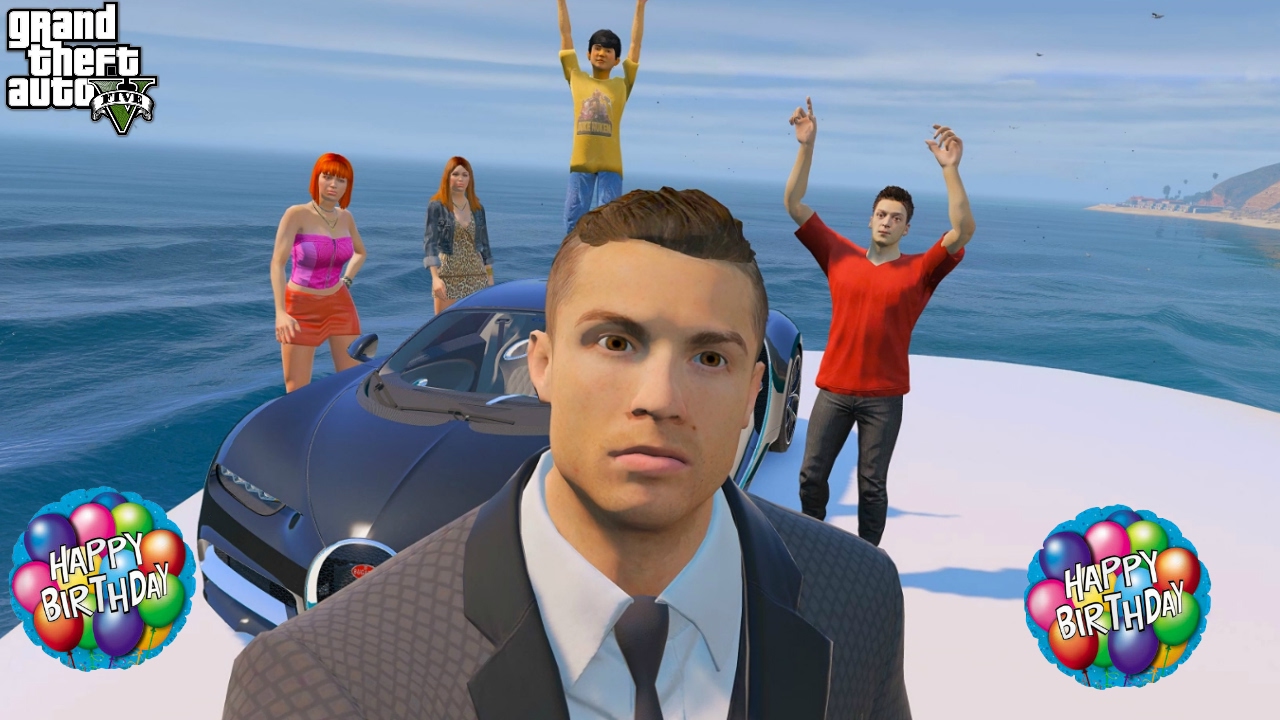 CRISTIANO RONALDO GTA 5 REAL LIFE MOD #9 MY 32ND BIRTHDAY PARTY