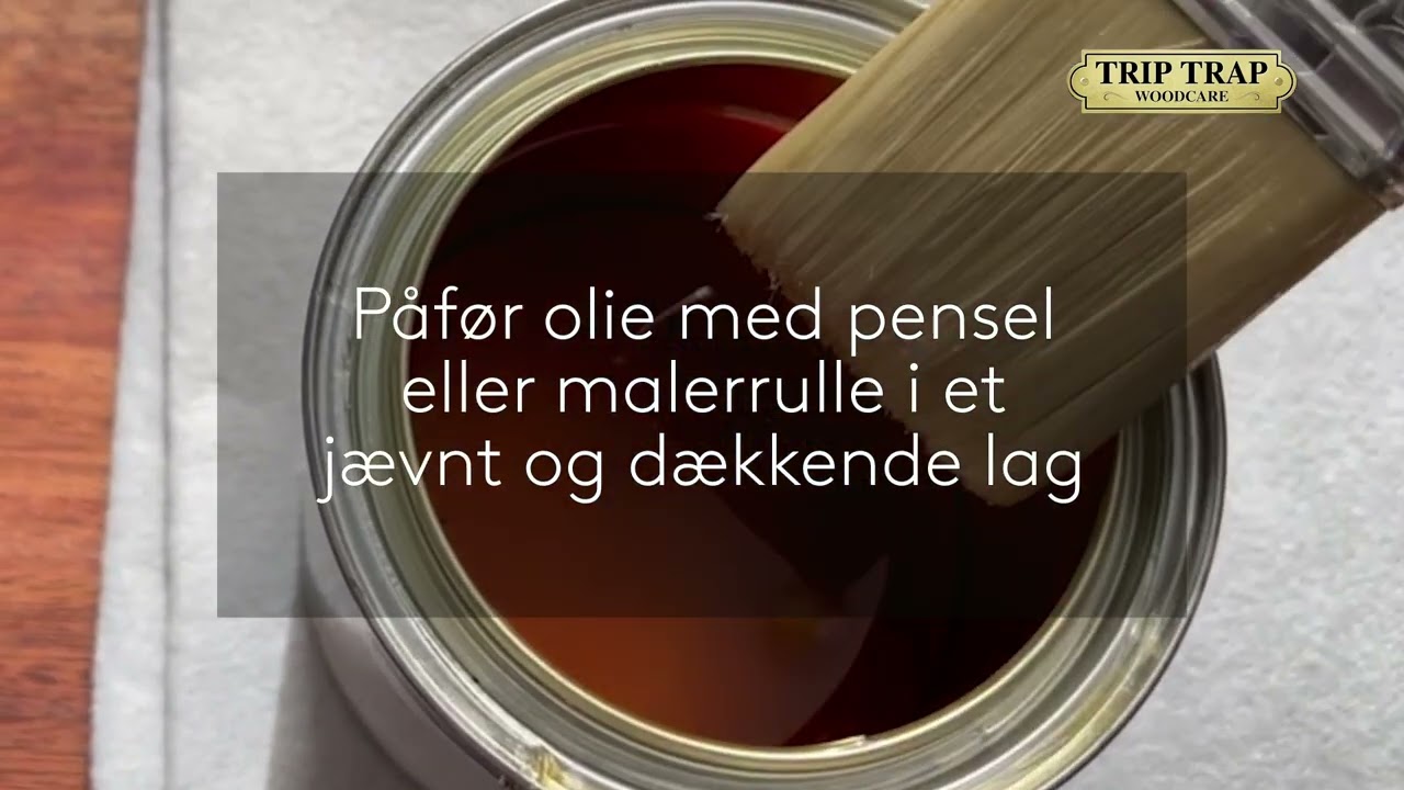 Oliebehandling af køkkenbordplade