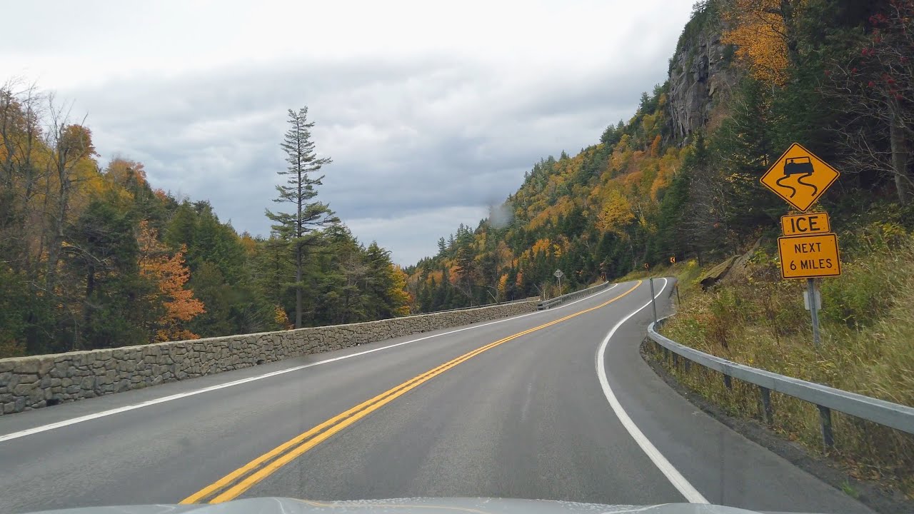 Scenic drive Lake Placid to Whiteface Mountain, NY | Adirondack Mountains with fall foliage