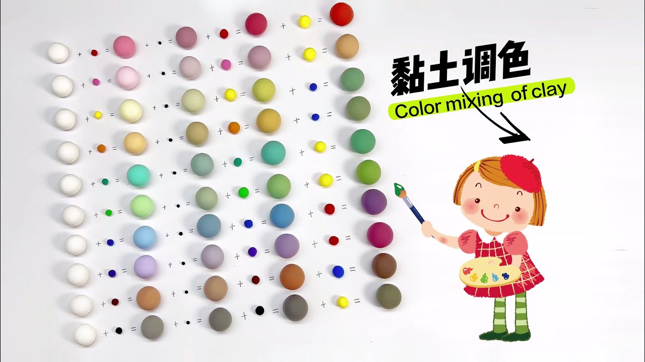 DIY丨😊黏土的调色方法 Color mixing of clay
