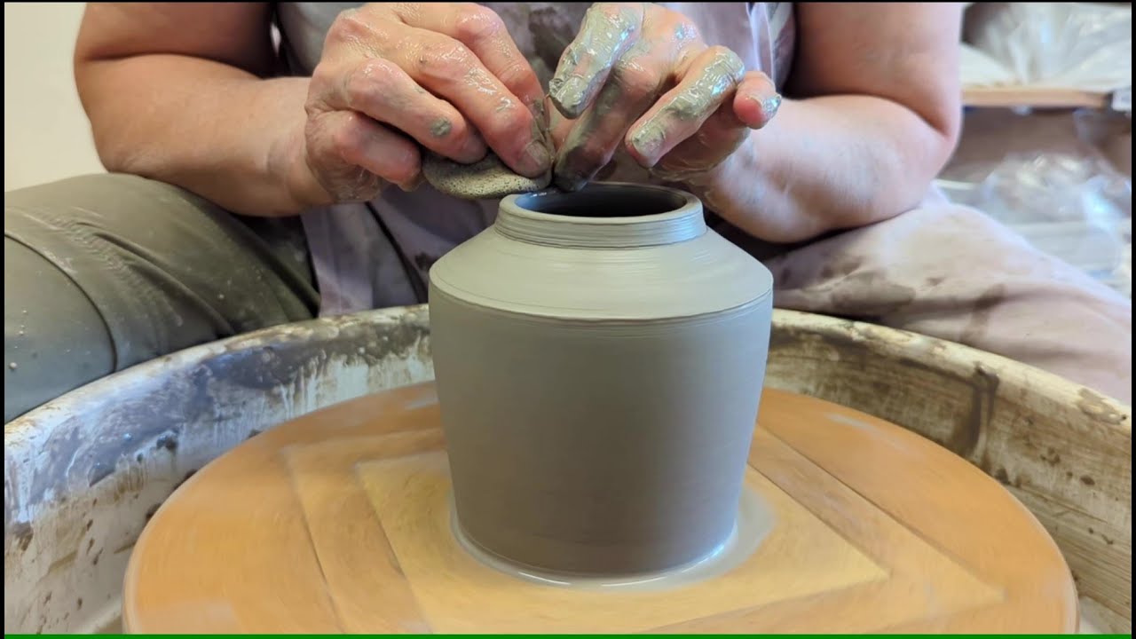Watch Me Make an Art Deco Inspired Canister - Part 1 - Throwing on the Potters Wheel