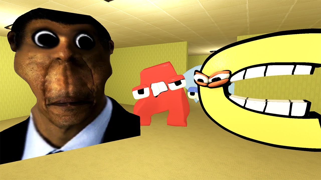 Obunga and Alphabet Lore in Backrooms Gmod Nextbot