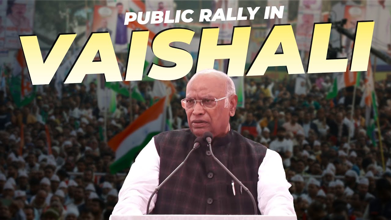 LIVE: Congress President Mallikarjun Kharge public rally in Rajapakar, Vaishali |Bihar Polls |NDA