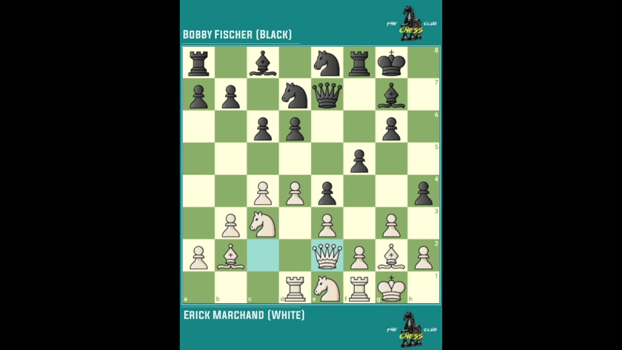 Erick Marchand vs Bobby Fischer ◉ It Chess Tournament | Washington - USA, 1956.