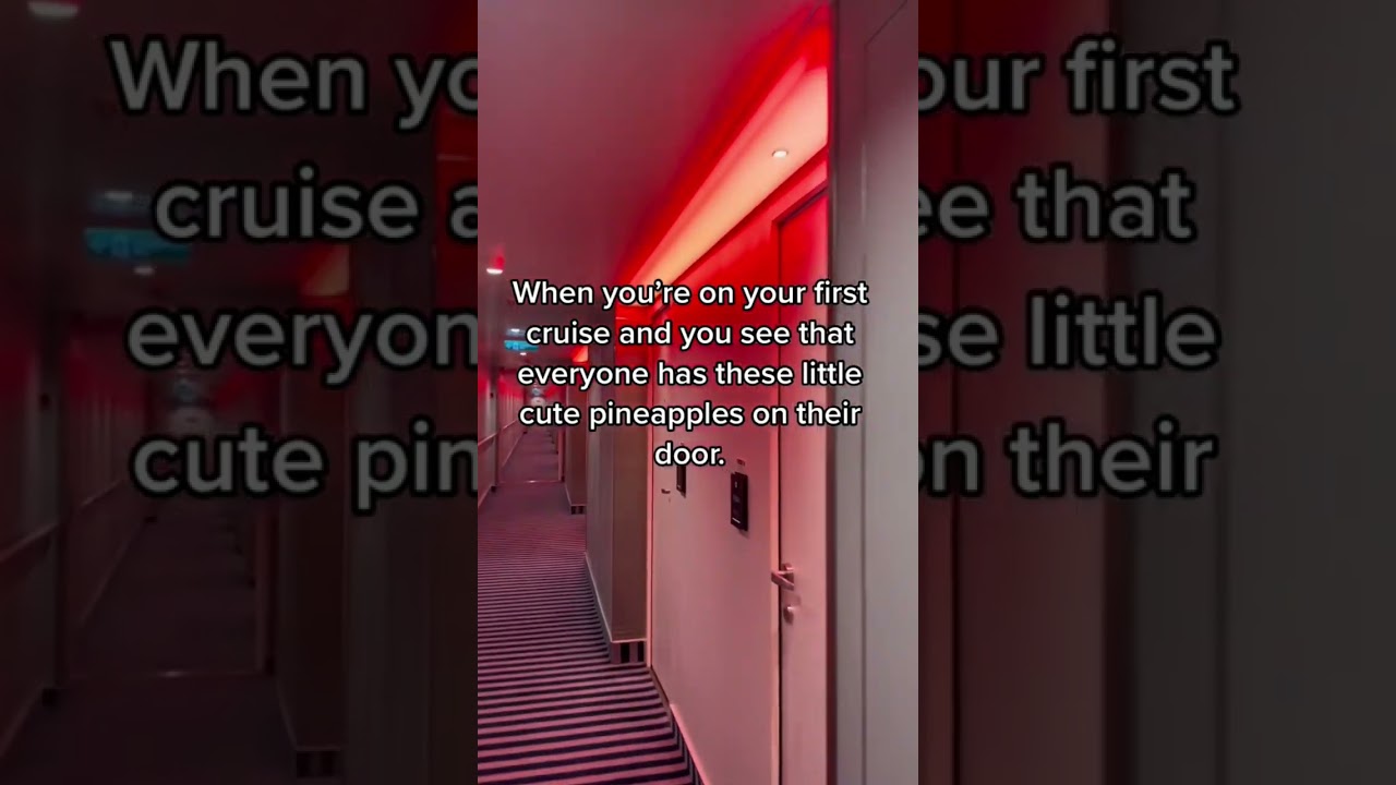 На моем круизе у каждого на двери есть ананас 🥴 #круиз #круизноесудно #virginvoyages #ананас
