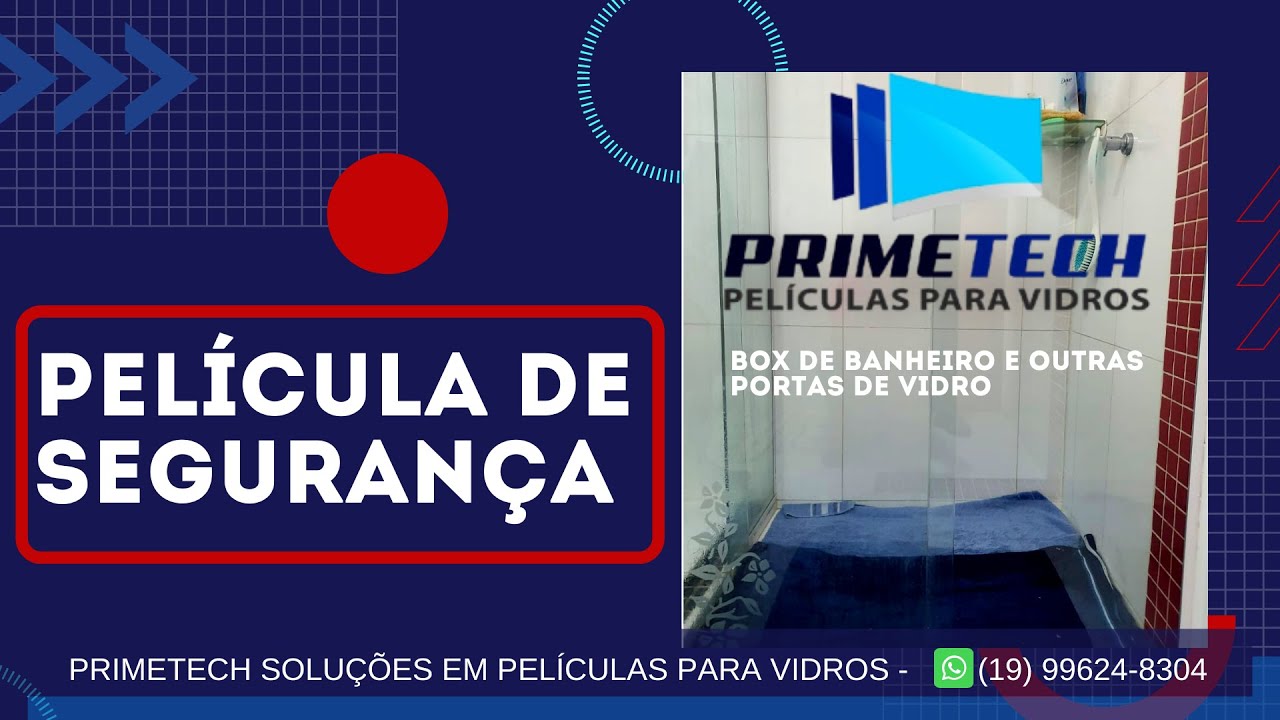 Película de segurança em box de banheiro e portas de vidro