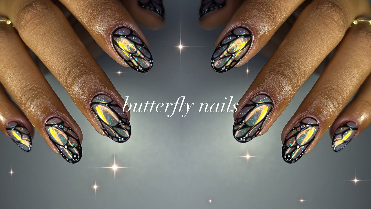 Iridescent Butterfly Nails🦋✨|mini chit-chat + simple nails!💕