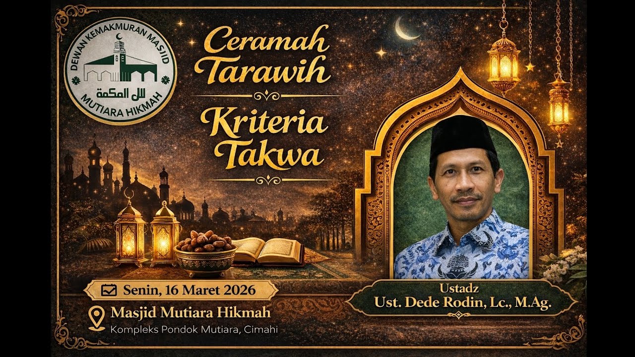 Tarawih | Ust. Dede Rodin | 16 Maret 2026 | 1447 H