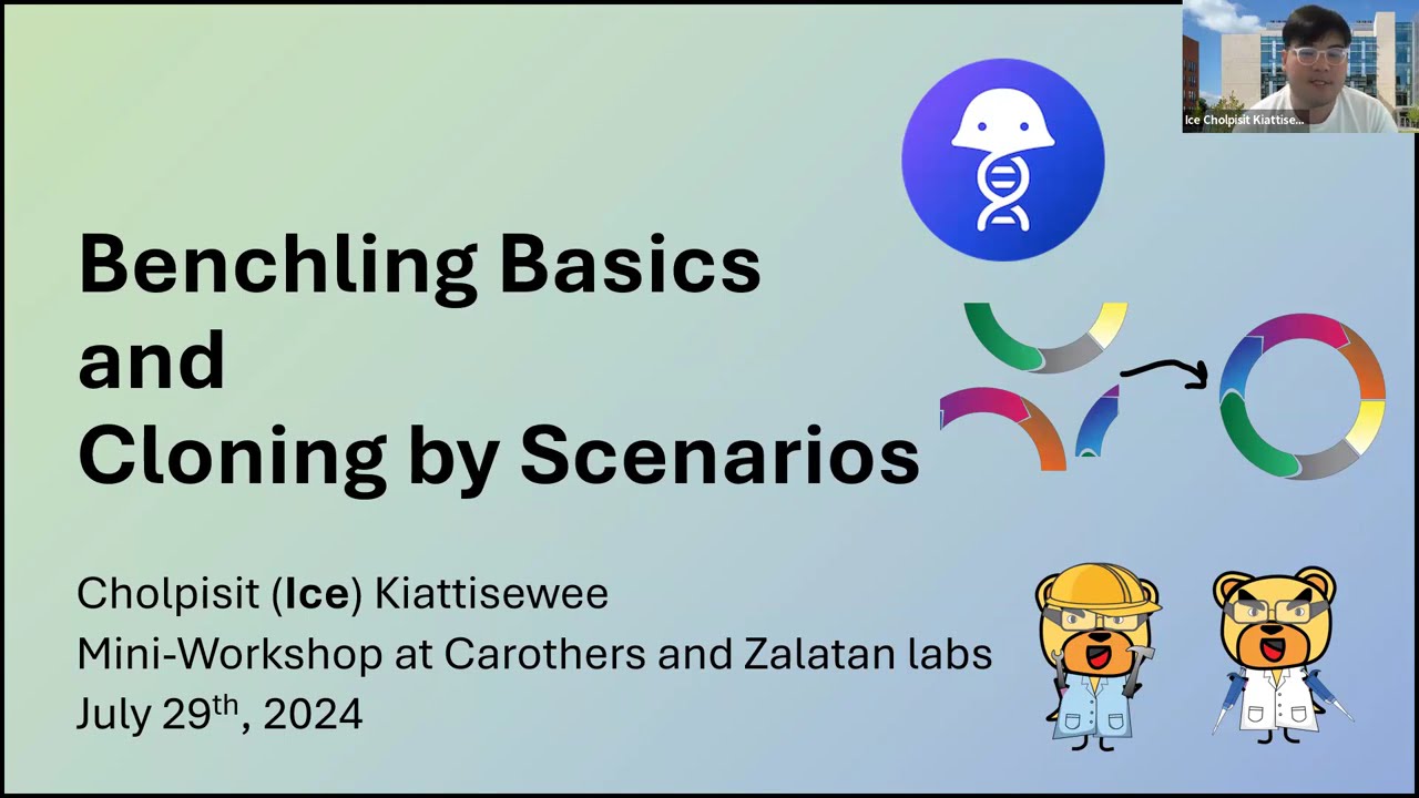 Mini-Workshop by Ice : Benchling Basics and Cloning by Scenarios