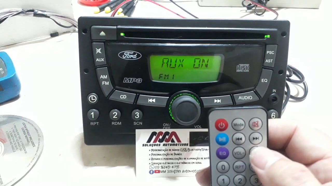 Adaptação USB e Bluetooth no radio original Ford CCL do Focus