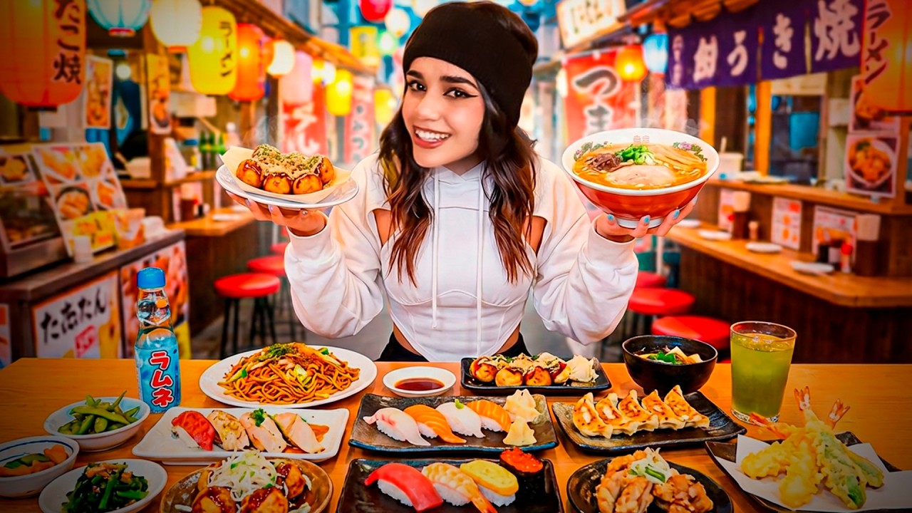 PROBANDO COMIDA JAPONESA 🍙🥢🍜 TOUR CULINARIO EN JAPÓN 🇯🇵🎌