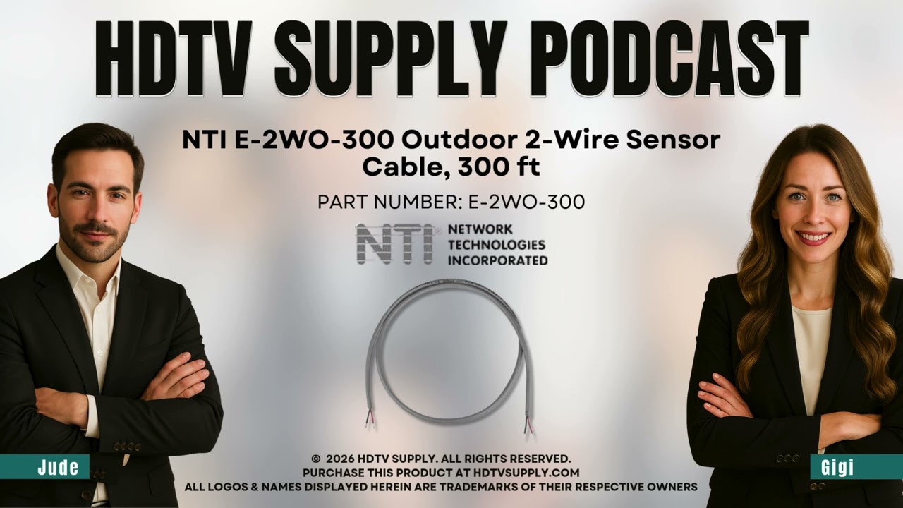 NTI E-2WO-300 Outdoor 2-Wire Sensor Cable, 300 ft