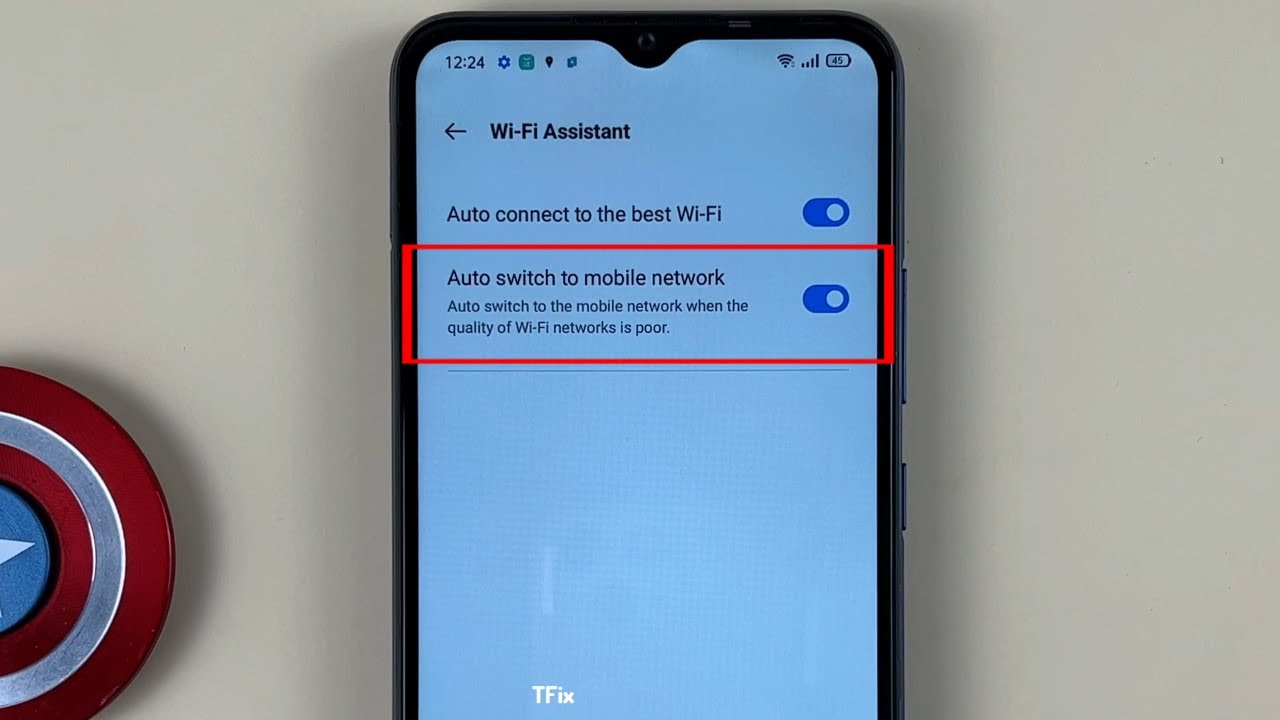 Automatically switch to mobile network when wifi network quality is poor on Realme C15