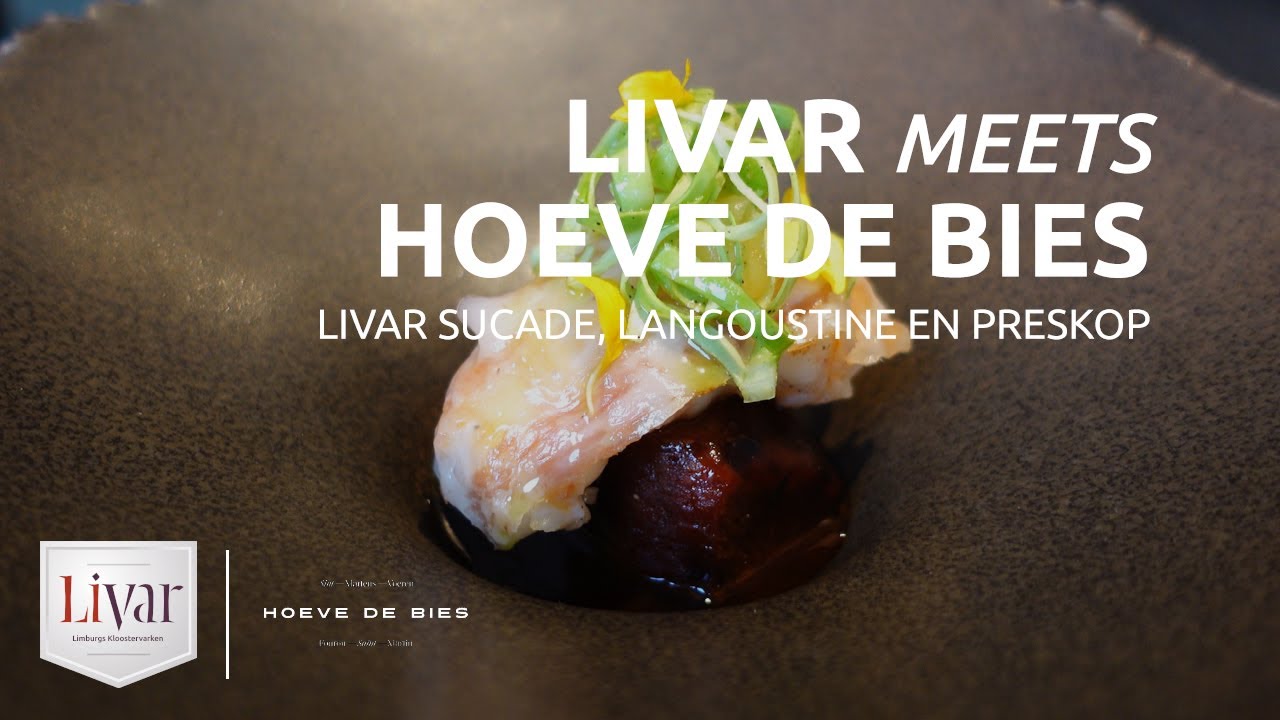 Livar sucade met langoustine, guanciale en preskop - Maurice Huynen
