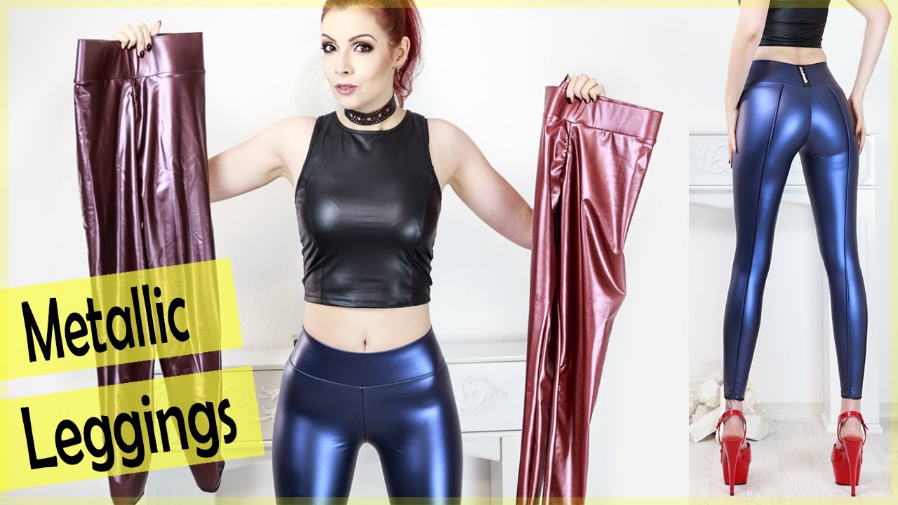 Metallic Look Leather Leggings by Sleekcheek - Try On and Review (3 pairs)