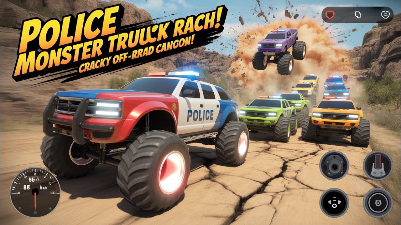 Police Monster Truck Impossible Stunts 🚓🔥 | Extreme Offroad Racing- Offroad Outlaws Android Gameplay
