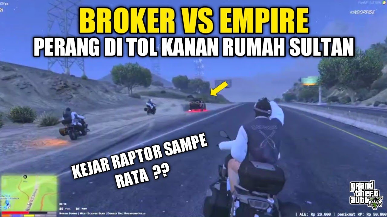 BROKER VS EMPIRE !! PERANG DI TOL RUMAH SULTAN - GTA V ROLEPLAY
