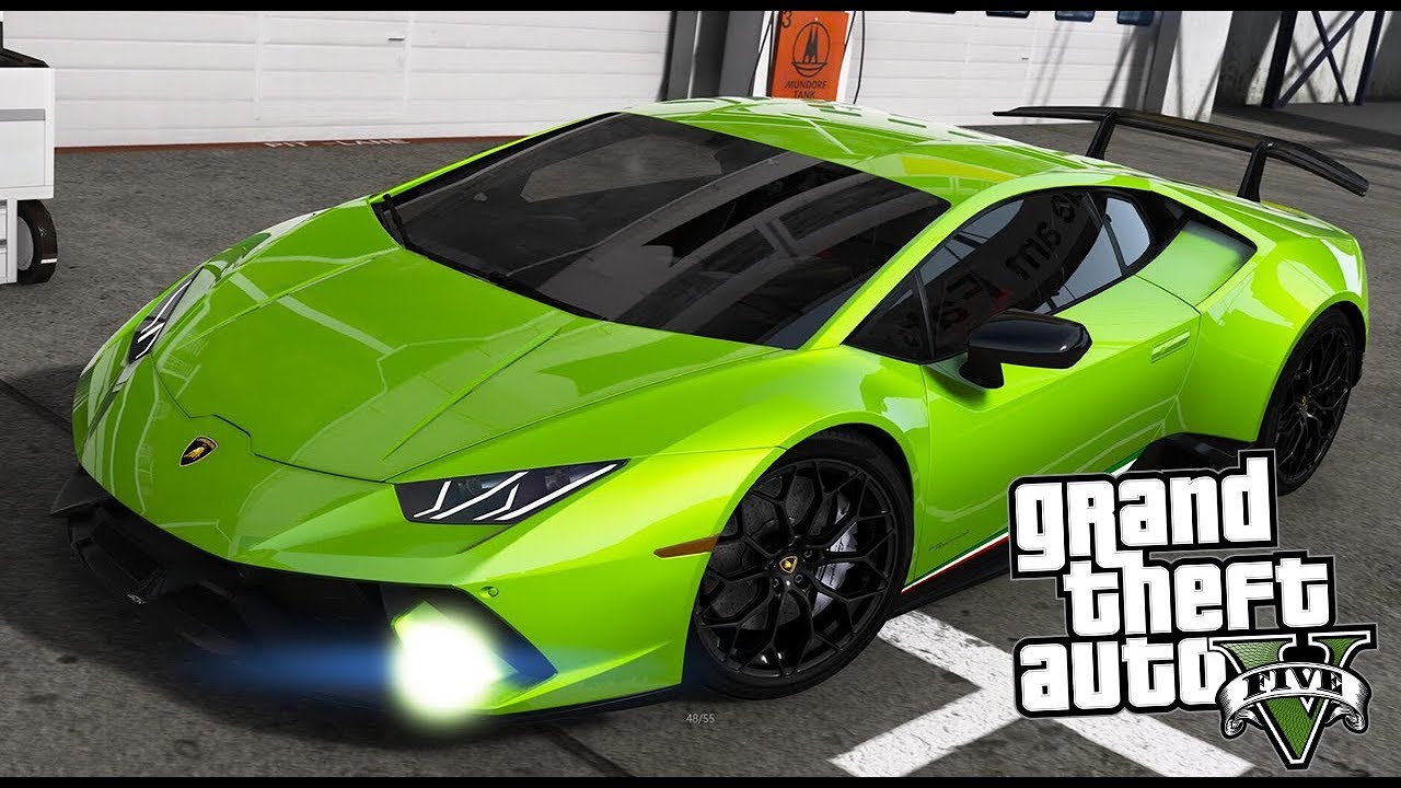 Acidente de Lamborghini Huracan Fugindo da policia - GTA V MODs