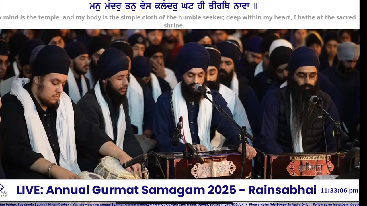 LIVE: Rainsabhai Kirtan Annual Southall Gurmat Samagam - 08.11.25