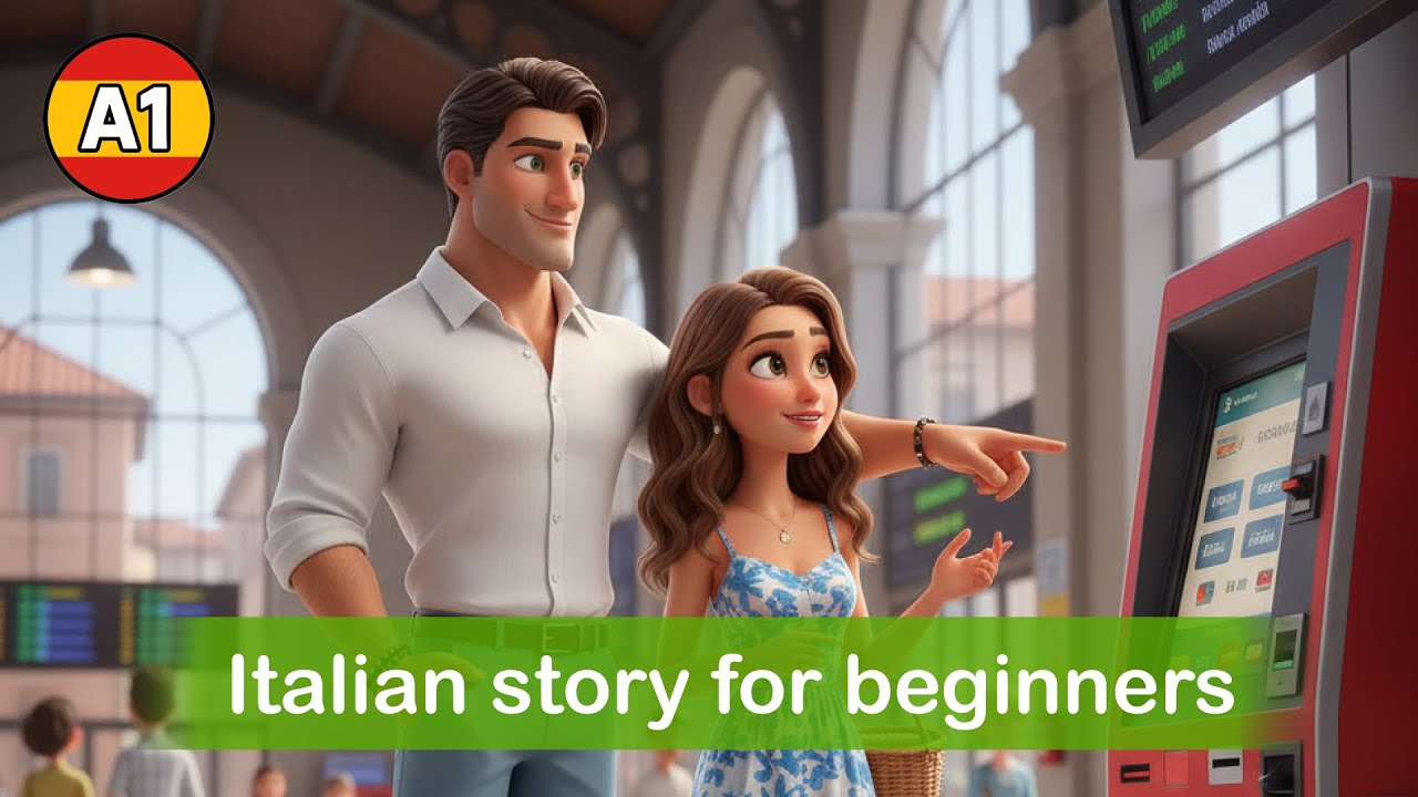 Learn Italian with a Story: Buying Train Tickets for a Surprise Beach Trip! 🏖️
