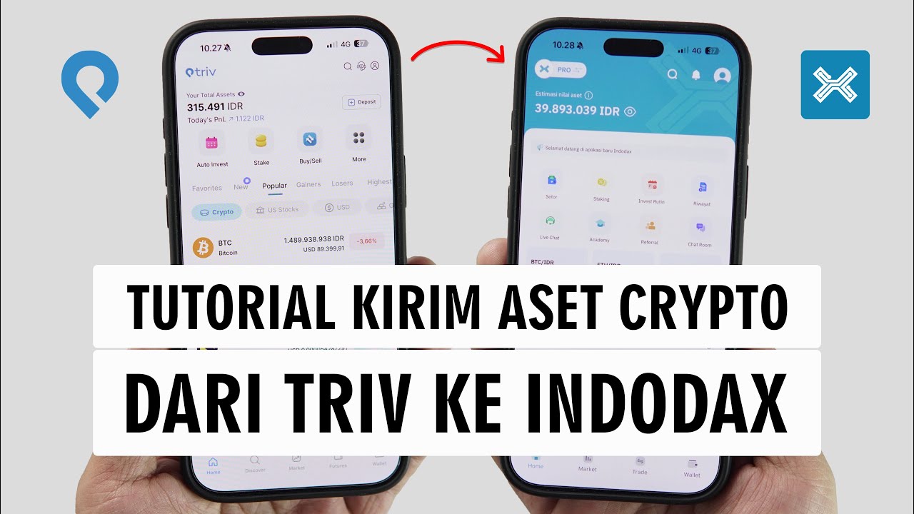 Cara Transfer Crypto dari Triv ke Indodax - Deposit di Indodax Lewat Triv