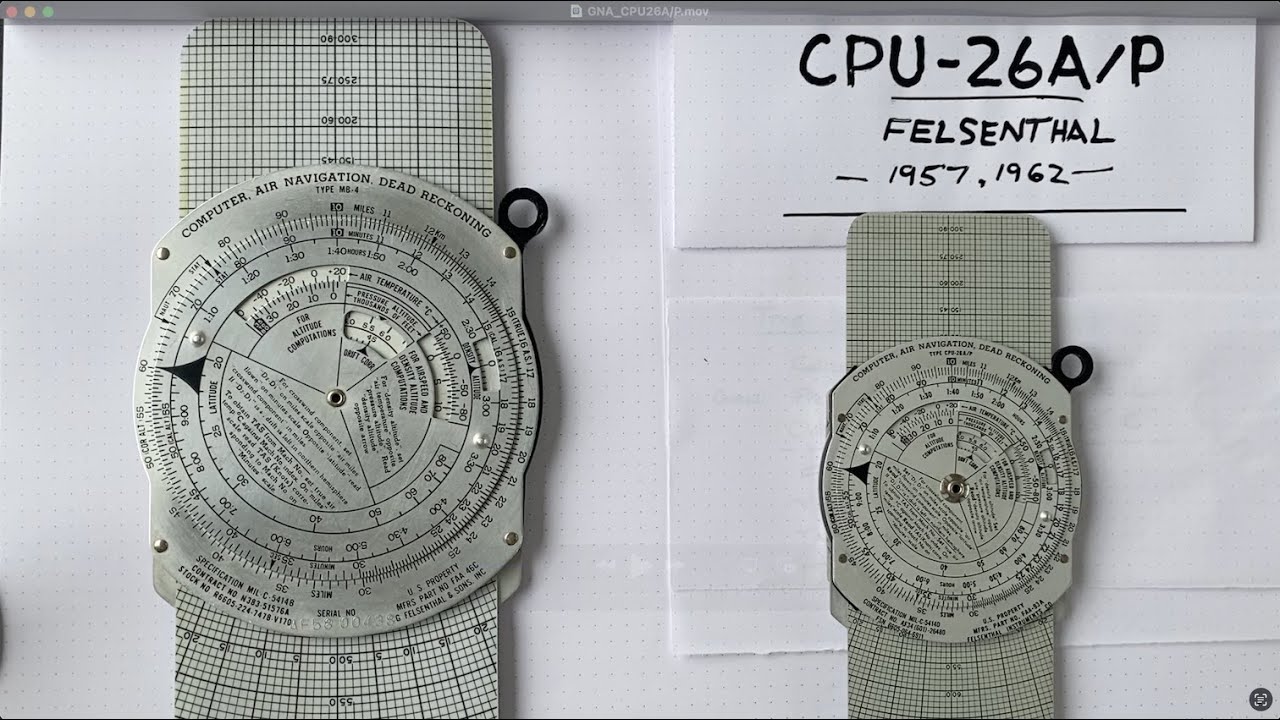 CPU-26A/P flight computer (1957, 1962) : speed calculations on the original 