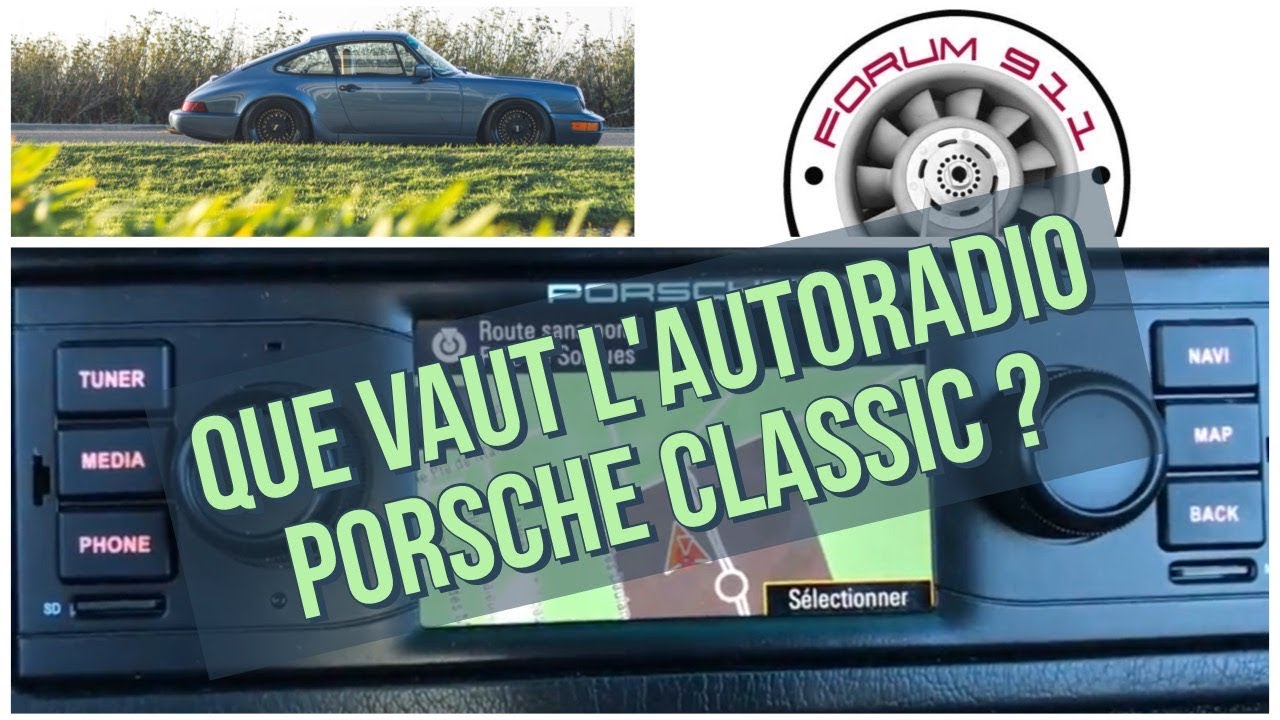 ESSAI AUTORADIO PORSCHE CLASSIC GPS, BLUETOOTH MP3 #lfgdf