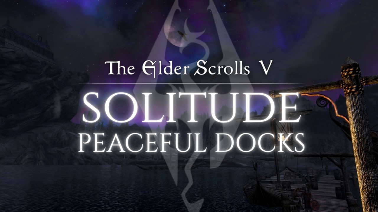 Sleep in Solitude Docks | Peaceful Skyrim Sleep Music & Ambience