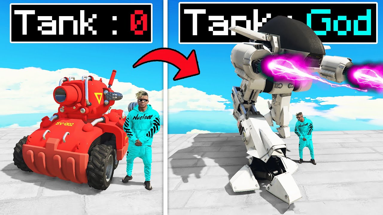 UPGRADING My FRIEND'S TANK Into a GOD SUPERTANK in GTA 5 with BOB & CHOP