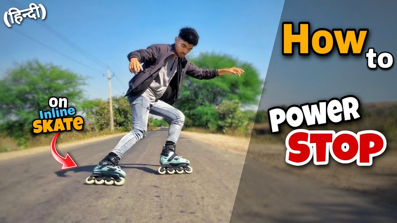How To Power Stop on inline skate//in Hindi