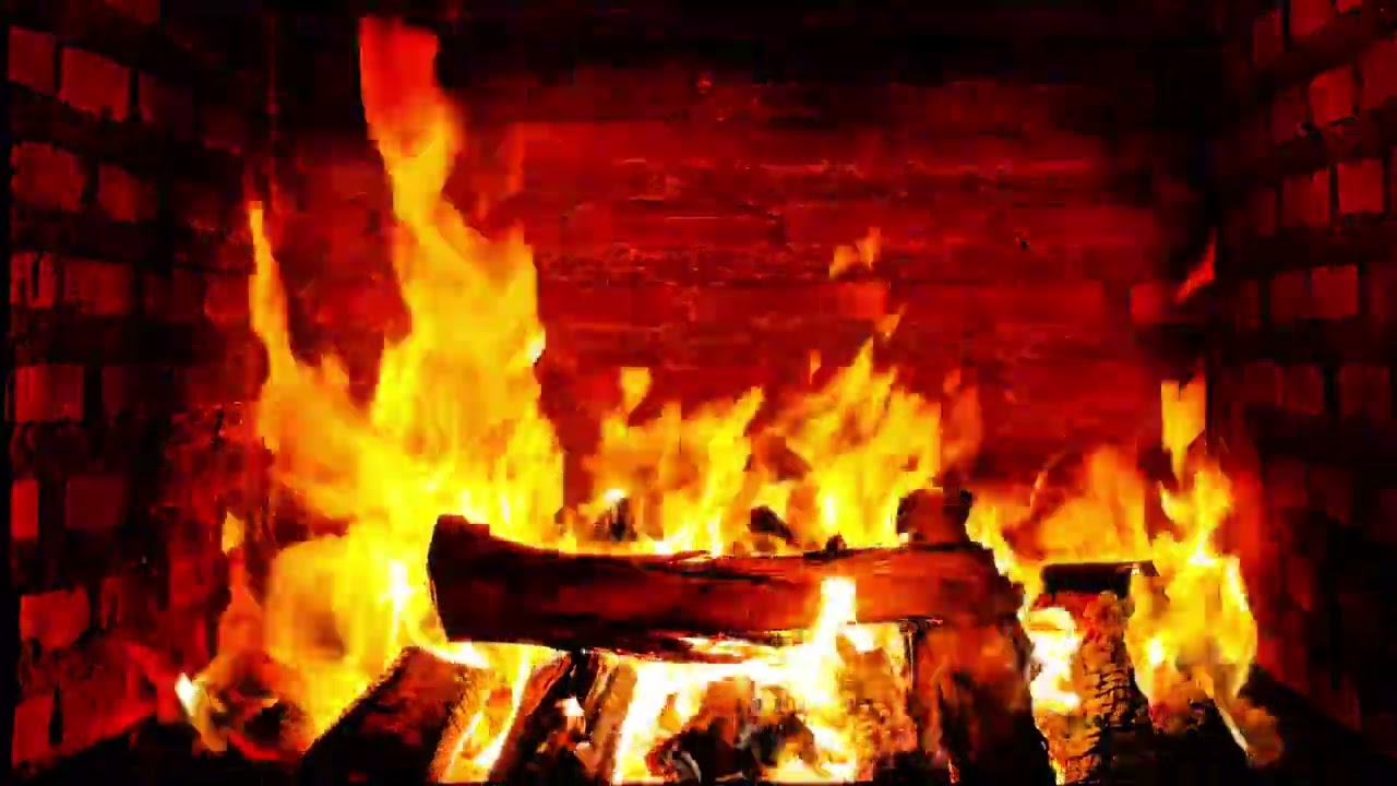 Glowing Log Fireplace for Deep Calm and Comfort 🔥