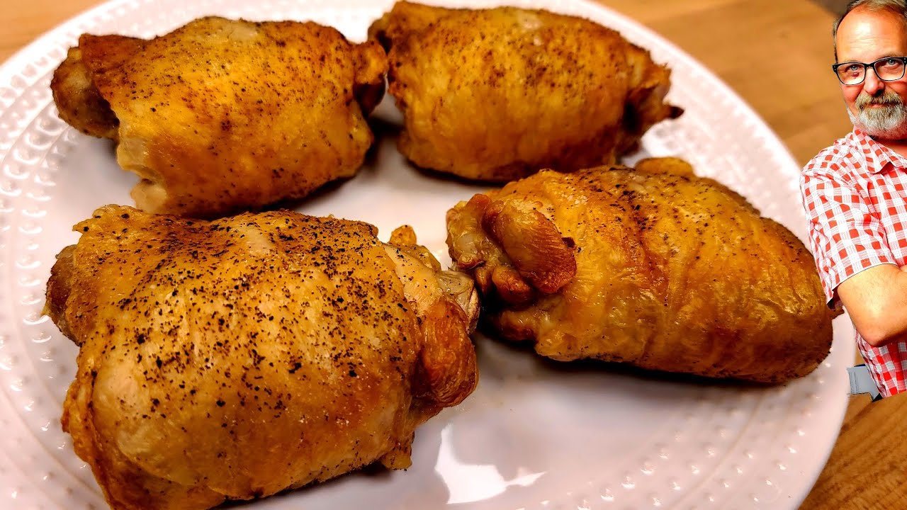 Air Fried NO OIL | NO BATTER Salt and Pepper CHICKEN THIGHS Ninja Foodi XL PRO Large Air Frying Oven