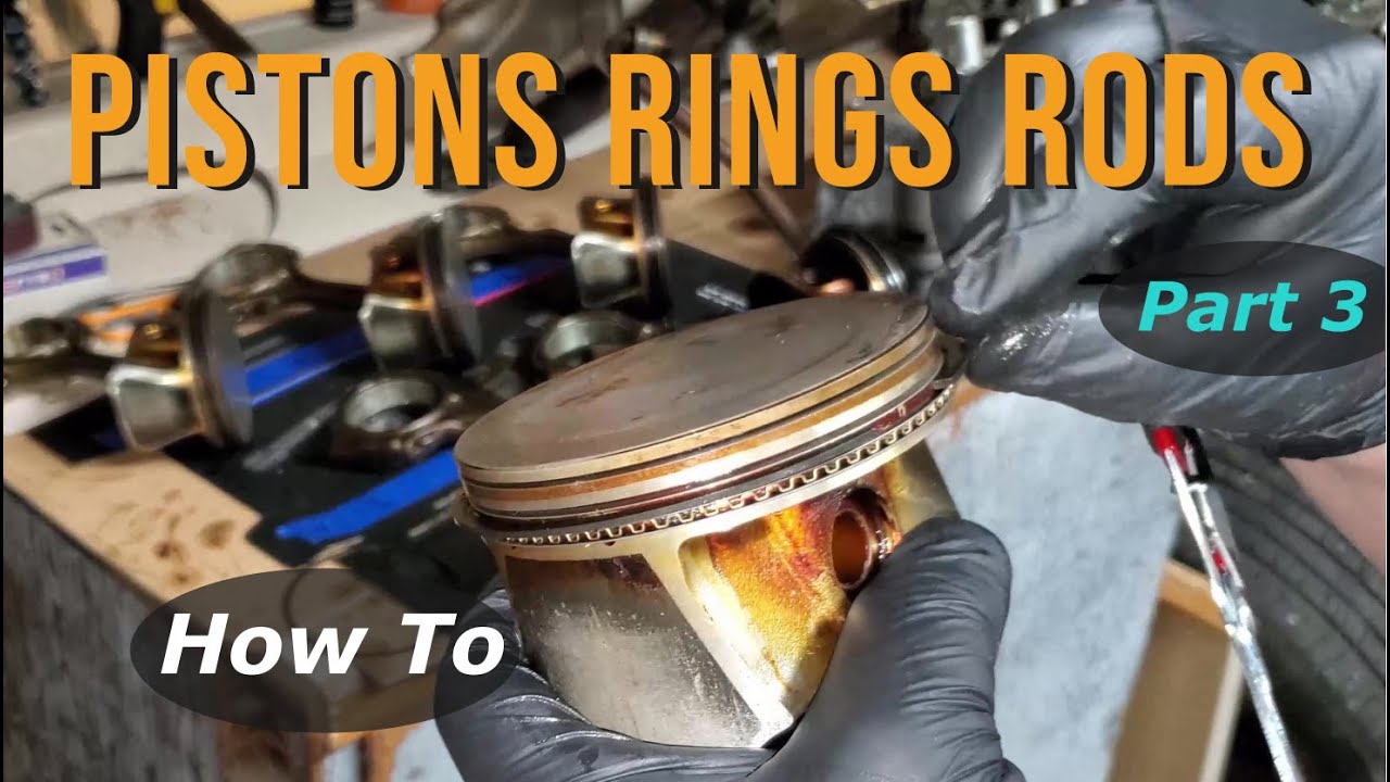 Installing Piston Rings, Rod Bearings, Pistons And Connecting Rods On Dodge Charger SXT