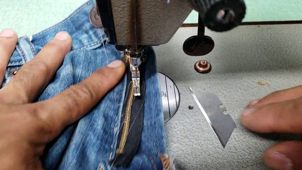 How to change jeans from button fly to zipper!