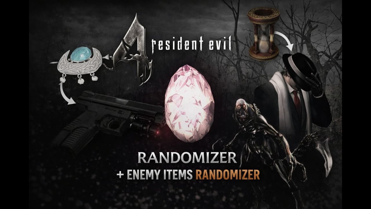 RE4 MOD RANDOMIZER + ENEMY ITEMS RANDOMIZER #1 link in description