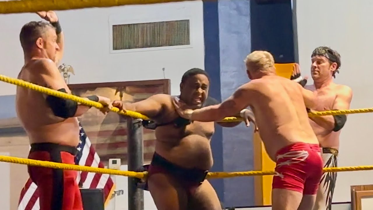 Cameron Thomas, Mikey Webb, and Shane Wilson vs Marcus Gibbs, Justin Stone, and Santa Claus