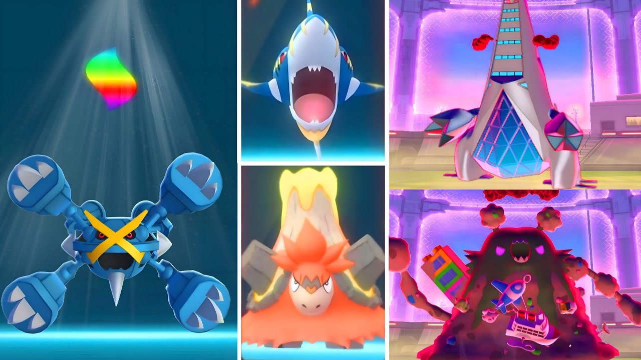 Mega Metagross, Mega Camerupt & Mega Sharpedo with Dmax Duraludon & Gmax Garbodor in pokemon go.