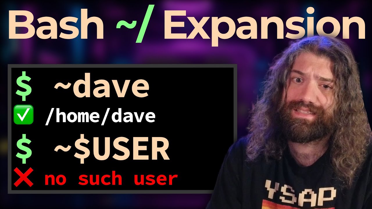 Tilde expansion in bash is surprisingly complex and powerful. You Suck at Programming #071