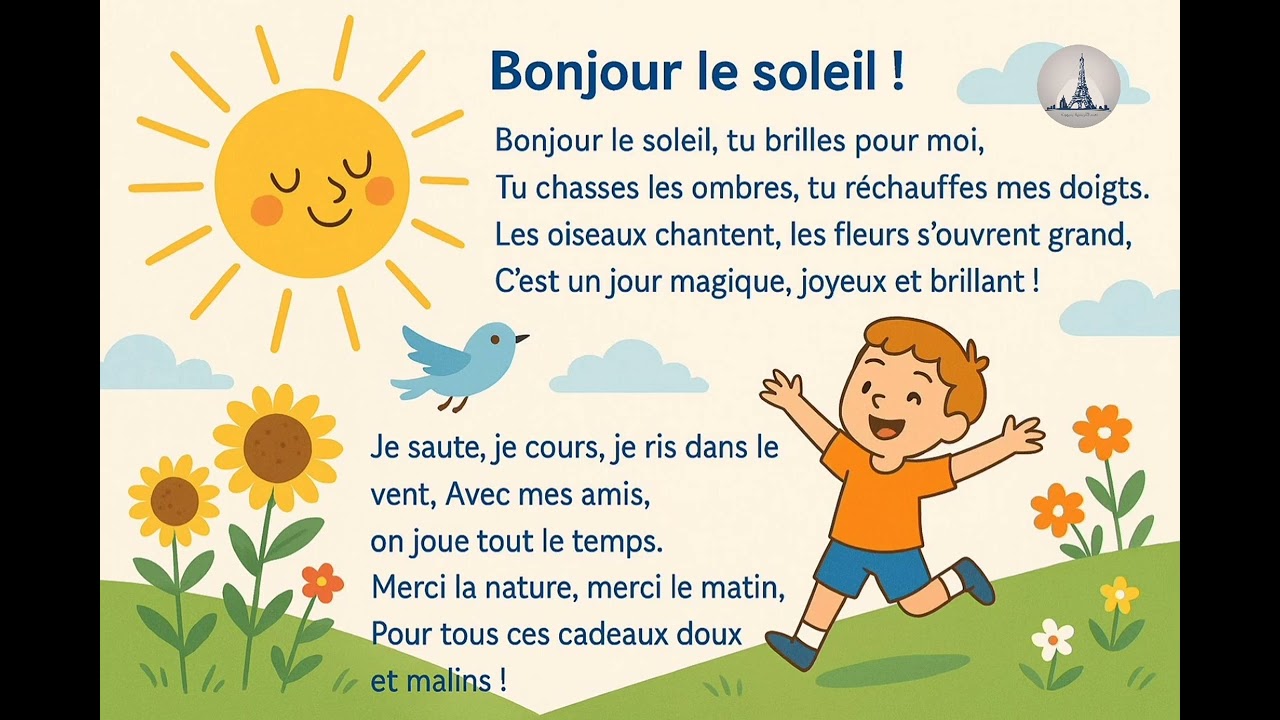  Chanson en français pour les enfants 🇨🇵✨