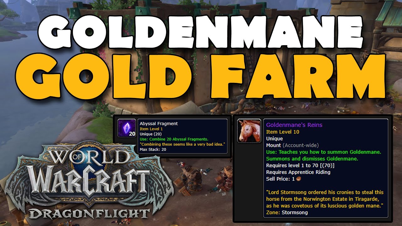 Goldenmane's Reins Farm Spot Guide - Gold Making Farm World of Warcraft