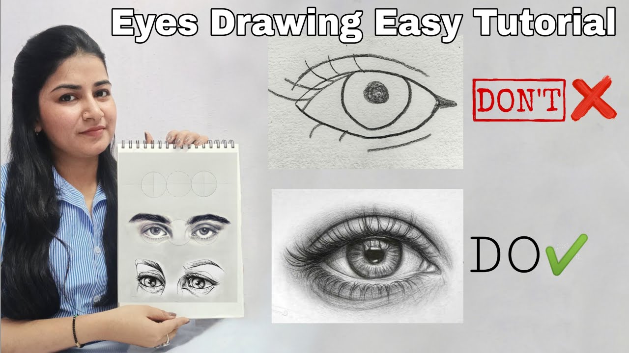 How To Draw Realistic Eyes || Step By Step