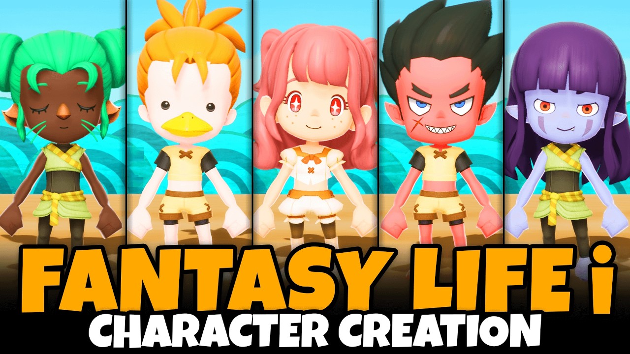 FANTASY LIFE i: The Girl Who Steals Time – Full Character Creation (Male & Female, All Options!)