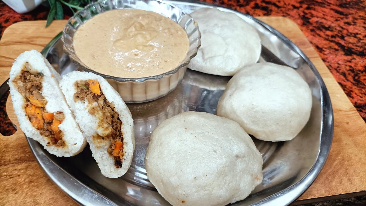 Stuffed Steamed Bao Buns Recipe। Rice flour recipe। Rice flour Bao Buns @gunniskitchen😋