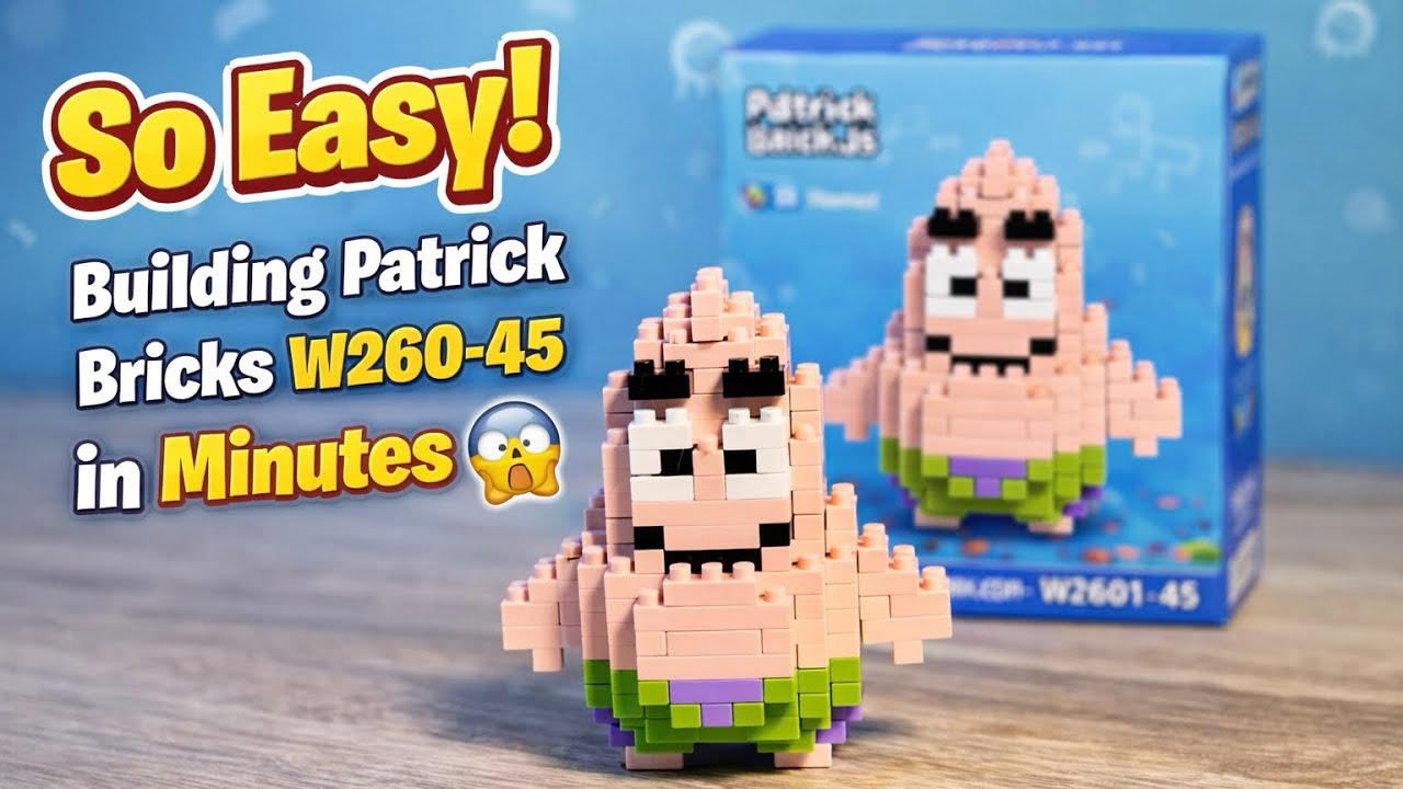 Easy! Building Patrick Bricks (W2601-45) in 3 Minutes 😱 / Mudah! Membangun Patrick Bricks (W2601-45)